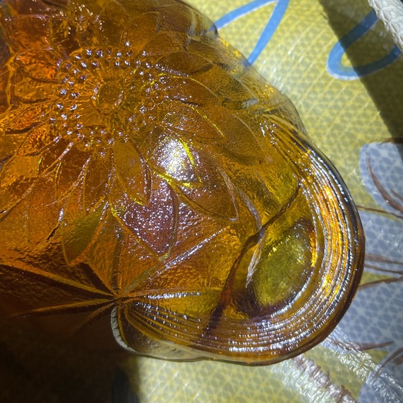 Vintage Indiana Glass Co. Marigold Carnival Glass Serving Dish - Picture 4 of 9